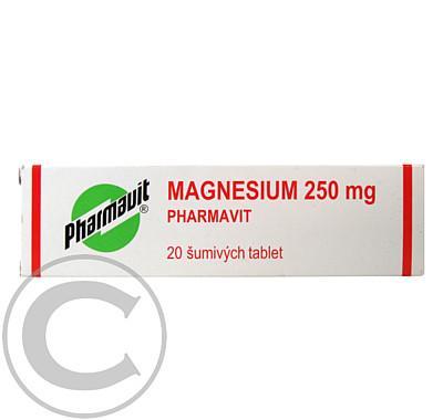 MAGNESIUM 250 MG PHARMAVIT  20 Šumivé tablety, MAGNESIUM, 250, MG, PHARMAVIT, 20, Šumivé, tablety