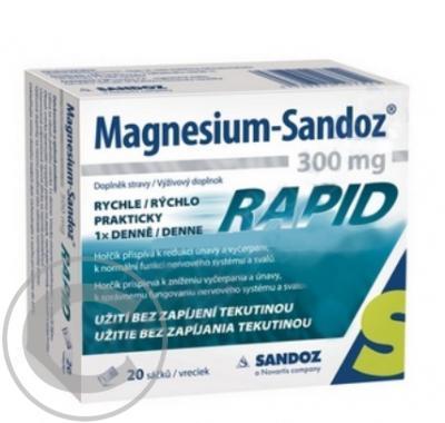 Magnesium Sandoz 300 mg RAPID porcovaná granulovaná suspenze 20 x 300 mg, Magnesium, Sandoz, 300, mg, RAPID, porcovaná, granulovaná, suspenze, 20, x, 300, mg