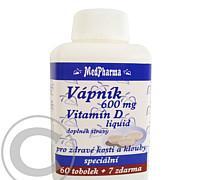 MedPharma Vápník 600 mg   vitamín D-liquid tob. 67