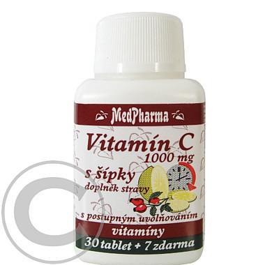 MedPharma Vitamín C 1000mg s šípky tbl.37 prod.úč., MedPharma, Vitamín, C, 1000mg, šípky, tbl.37, prod.úč.