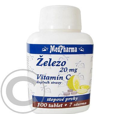 MedPharma Železo 20mg vitamín C tbl.107, MedPharma, Železo, 20mg, vitamín, C, tbl.107