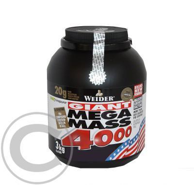 Mega Mass 4000, Gainer, Weider, 3000 g - Bílá Čokoláda-Pralinka