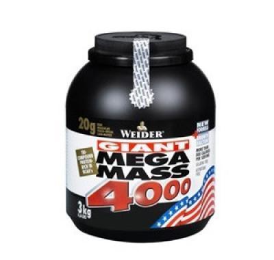 Mega Mass 4000, Gainer, Weider, 3000 g - Čokoláda