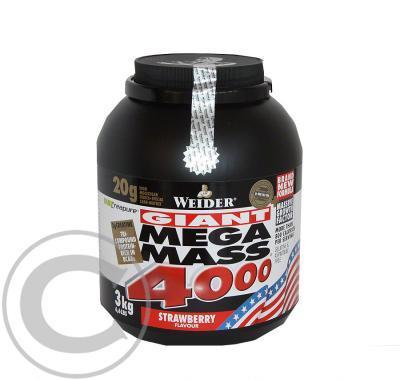 Mega Mass 4000, Gainer, Weider, 3000 g - Jahoda