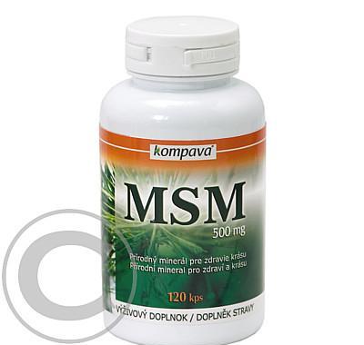 MSM 500 mg 120 kapslí, MSM, 500, mg, 120, kapslí