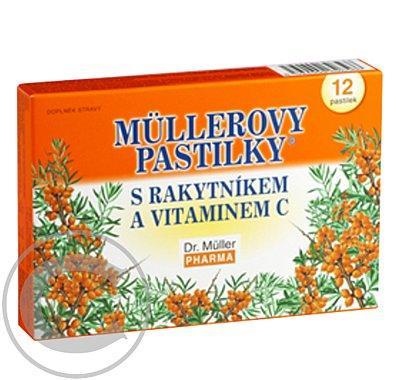 Müllerovy pastilky s rakytníkem a vitaminem C 12ks, Müllerovy, pastilky, rakytníkem, vitaminem, C, 12ks