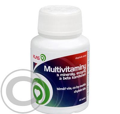 Multivitaminy s minerály, enzymy a beta karotenem 60 tbl., Multivitaminy, minerály, enzymy, beta, karotenem, 60, tbl.