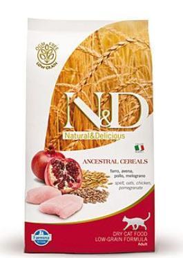 N&D Low Grain CAT Adult Chicken & Pomegranate 300g