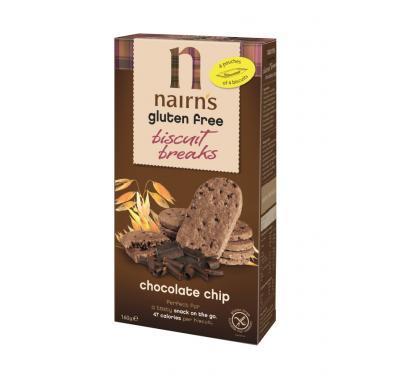 Nairns Ovesné sušenky s čokoládou bez lepku 160 g, Nairns, Ovesné, sušenky, čokoládou, bez, lepku, 160, g