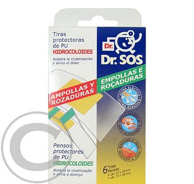 Náplasti Dr.SOS Hydrokoloidní voděodolné elastické 6ks mix, Náplasti, Dr.SOS, Hydrokoloidní, voděodolné, elastické, 6ks, mix