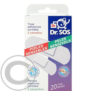 Náplasti Dr.SOS Sensitive elastické prodyšné mix 20ks, Náplasti, Dr.SOS, Sensitive, elastické, prodyšné, mix, 20ks