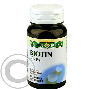 Nature's Bounty Biotin tbl.100x300mcg, Nature's, Bounty, Biotin, tbl.100x300mcg