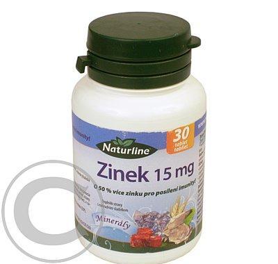 Naturline Zinek 15 mg 30 tbl., Naturline, Zinek, 15, mg, 30, tbl.