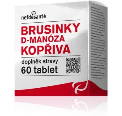 Nefdesanté Brusinky D-Manóza Kopřiva 60 tablet, Nefdesanté, Brusinky, D-Manóza, Kopřiva, 60, tablet