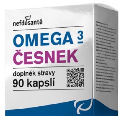 Nefdesanté Omega 3 s česnekem 90 kapslí, Nefdesanté, Omega, 3, česnekem, 90, kapslí