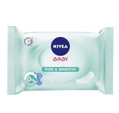 NIVEA Baby čisticí ubrousky Sensitive 63ks, NIVEA, Baby, čisticí, ubrousky, Sensitive, 63ks