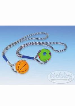 Nobby hračka pes Fotbal míč s poutkem latex průměr 5cm