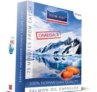 Nor-oil omega 3 normal 60 kapslí, Nor-oil, omega, 3, normal, 60, kapslí