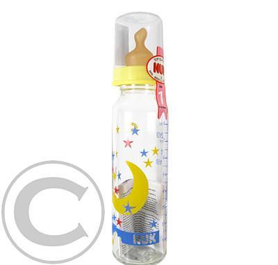 NUK - Dětská láhev sklo 250ml LA savička V1(0-6) 745018
