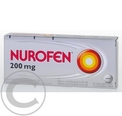 NUROFEN  24X200MG Obalené tablety, NUROFEN, 24X200MG, Obalené, tablety
