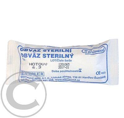 Obvaz hotový sterilní č.3 (šířka 8cm)s polštářkem - Steriwund