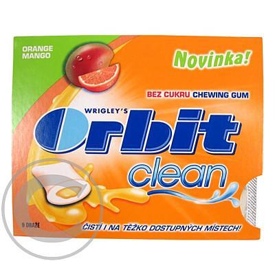 Orbit Clean Orange Mango 9 dražé, Orbit, Clean, Orange, Mango, 9, dražé