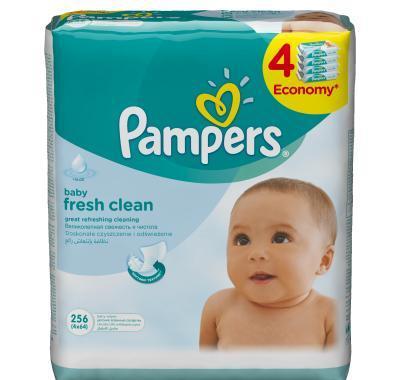 Pampers baby wipes Fresh 4 x 64 kusů, Pampers, baby, wipes, Fresh, 4, x, 64, kusů