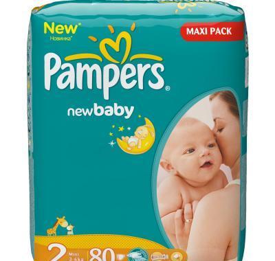 Pampers New Baby Mini 3 - 6 kg 80 kusů, Pampers, New, Baby, Mini, 3, 6, kg, 80, kusů