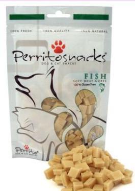 Perrito snacks Fish soft meat cubes pro psy a kočky50g