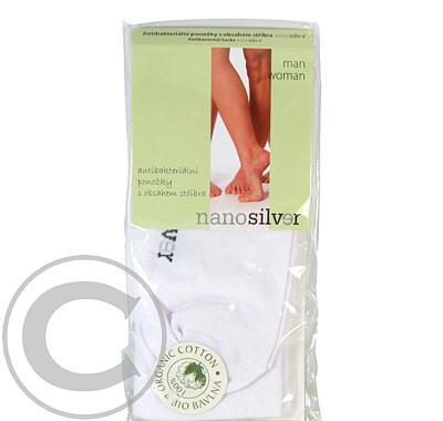 Ponožky NANOSILVER Zdravotní bílé velikost M 39-42