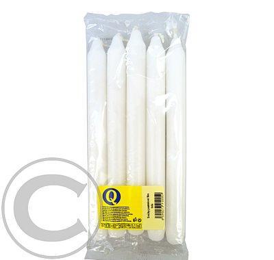 Q svíčky stolní pastelové 5ks/sáček, bílé