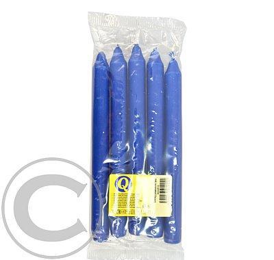 Q svíčky stolní pastelové 5ks/sáček ,modré 216