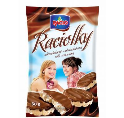 RACIOLKY mléčně - čokoládové 60g, RACIOLKY, mléčně, čokoládové, 60g