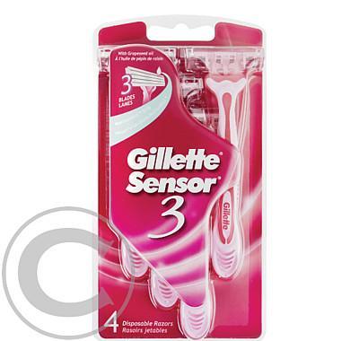 Gillette Sensor3 pohotová holítka  4 ks, Gillette, Sensor3, pohotová, holítka, 4, ks