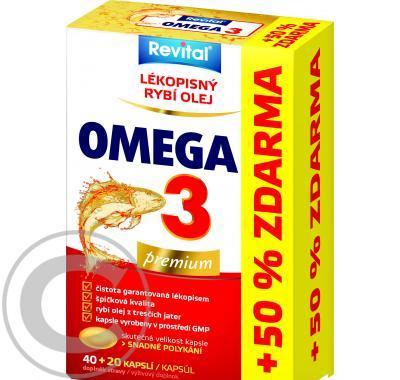 Revital Premium Omega 3 40 cps.   20 zdarma