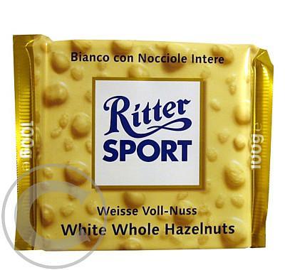 Ritter Sport čokoláda bílá celé oříšky 100 g, Ritter, Sport, čokoláda, bílá, celé, oříšky, 100, g