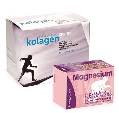 Rosen Kolagen SPRINT 180 žvýkacích tablet   Rosen Magnezium 20 perlivých pastilek