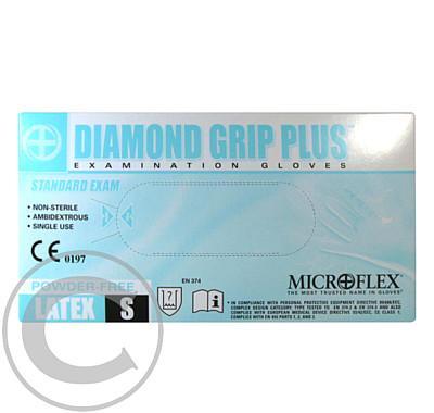Rukavice latexové Diamond Grip Plus S 100ks