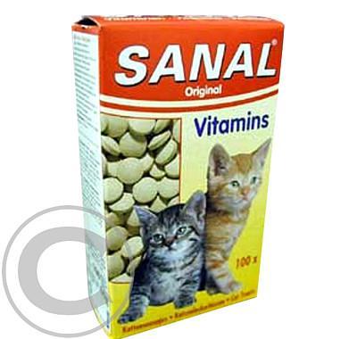 Sanal kočka Vitamins kalcium s vitamíny 60g/100tbl