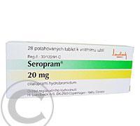 SEROPRAM 20 MG  28X20MG Potahované tablety, SEROPRAM, 20, MG, 28X20MG, Potahované, tablety