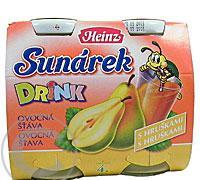 Sunárek drink - ovocná šťáva s hruškami 2x125ml