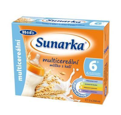 Sunarka mlíčko s kaší multicereální 2x250ml, Sunarka, mlíčko, kaší, multicereální, 2x250ml