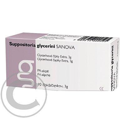 Suppositoria Glycerini SANOVA Glycerinové čípky Extra 3g 10ks, Suppositoria, Glycerini, SANOVA, Glycerinové, čípky, Extra, 3g, 10ks