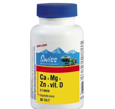 Swiss Ca Mg Zn vit.D 30 tablet, Swiss, Ca, Mg, Zn, vit.D, 30, tablet
