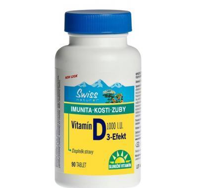 SWISS Vitamín D3 - Efekt 1000I.U. 90 tablet, SWISS, Vitamín, D3, Efekt, 1000I.U., 90, tablet