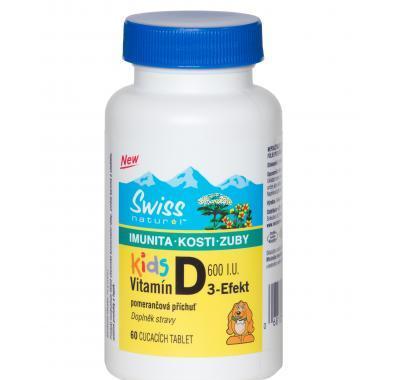 SWISS Vitamin D3 - Efekt Kids 60 tablet, SWISS, Vitamin, D3, Efekt, Kids, 60, tablet