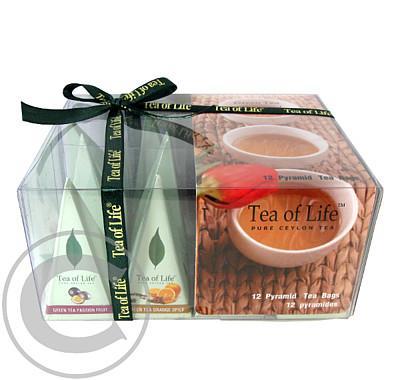 Tea of Life Zelený čaj dárková kolekce 4 příchutě 12ks pyramid