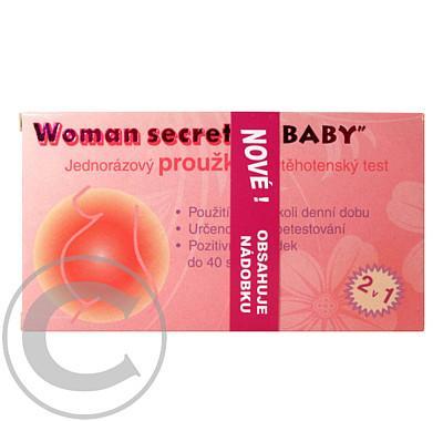 Těhotenský test Woman secret BABY proužkový 2v1, Těhotenský, test, Woman, secret, BABY, proužkový, 2v1