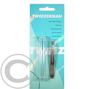 Tweezerman Pinzeta mini SLANT ocelová TW1249R, Tweezerman, Pinzeta, mini, SLANT, ocelová, TW1249R