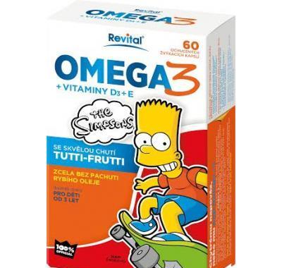 VITAR The Simpsons Revital Omega 3   vitaminy D3 a E 60 kapslí, VITAR, The, Simpsons, Revital, Omega, 3, , vitaminy, D3, E, 60, kapslí